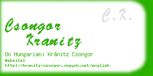 csongor kranitz business card