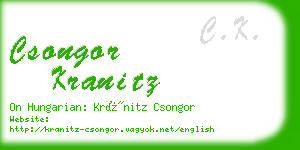 csongor kranitz business card